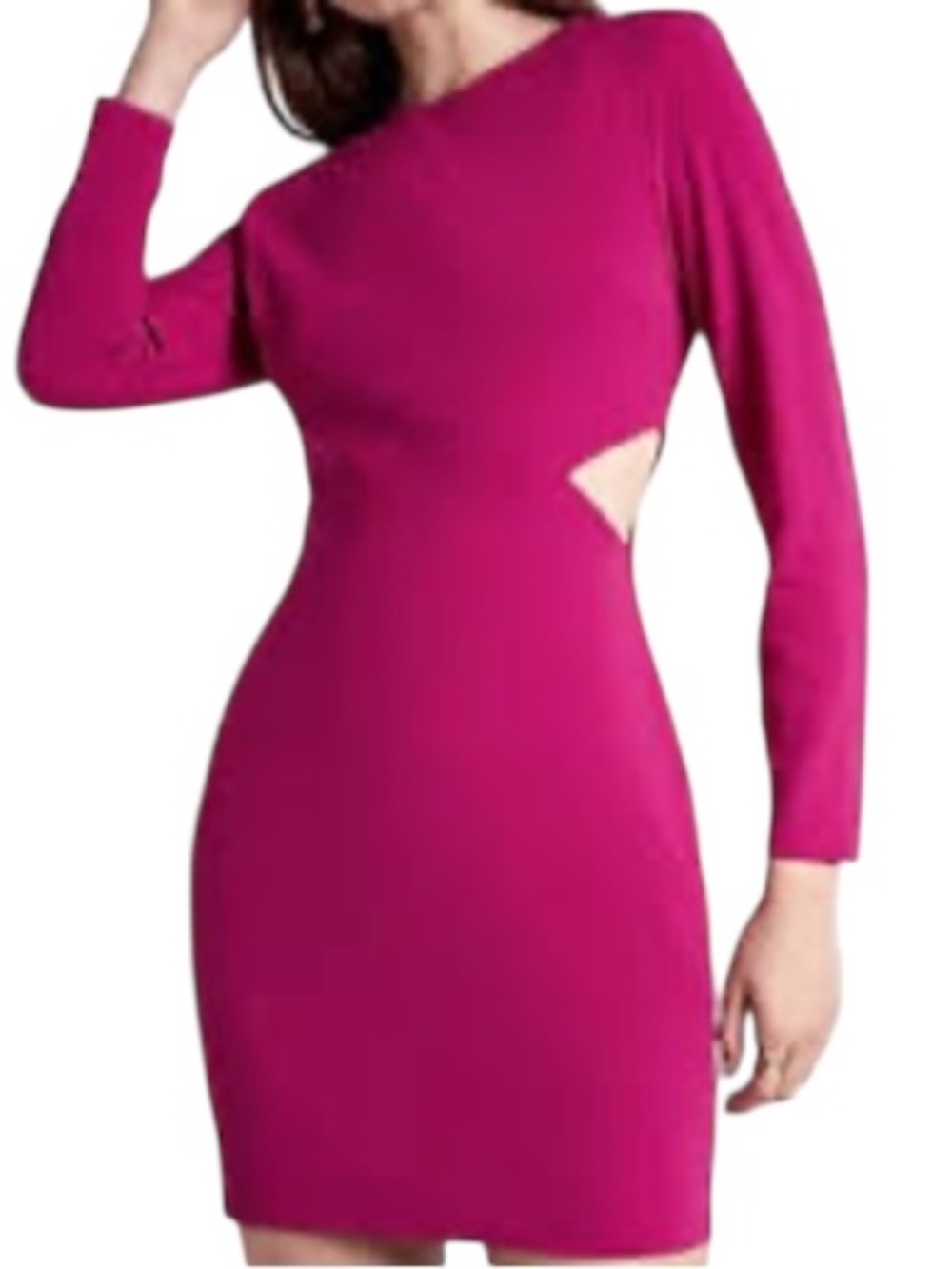 Express Cut Out Mini Dress Magenta Size M
